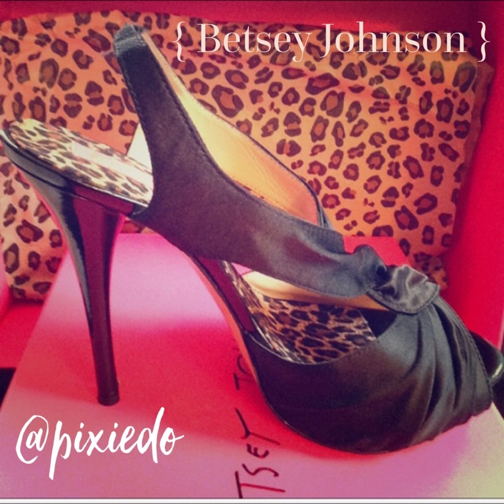 Black Satin Heels